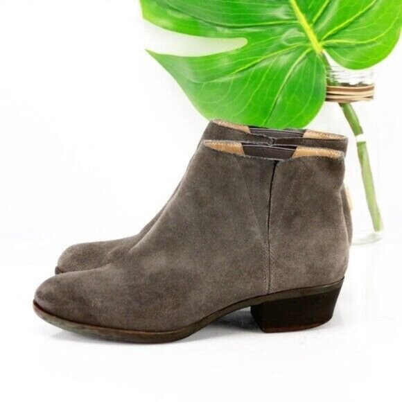 Lucky Brand Women's Benissa Boot Size 7 Dark Gray Suede Bootie Low Block Heel - Picture 7 of 12